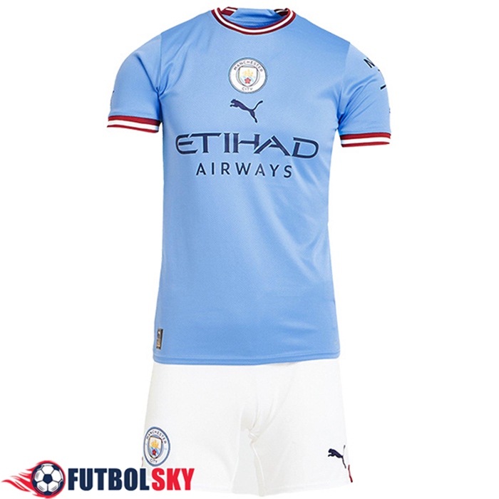 Nueva Camisetas De Futbol Manchester City Ninos Primera 2022/2023