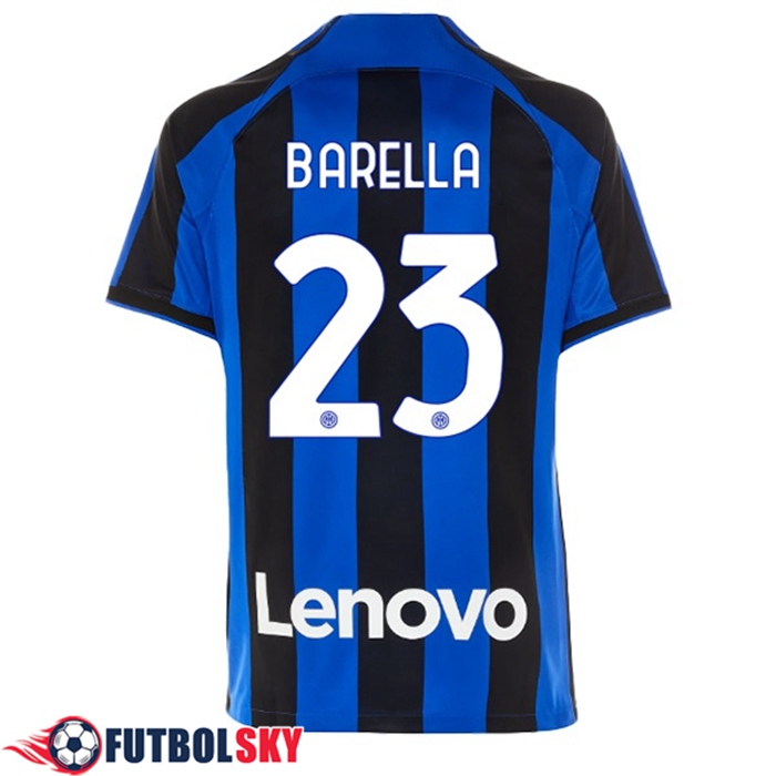 Official Nameset - Inter Milan, Barella, 2022/2023, Away, Sky Blue