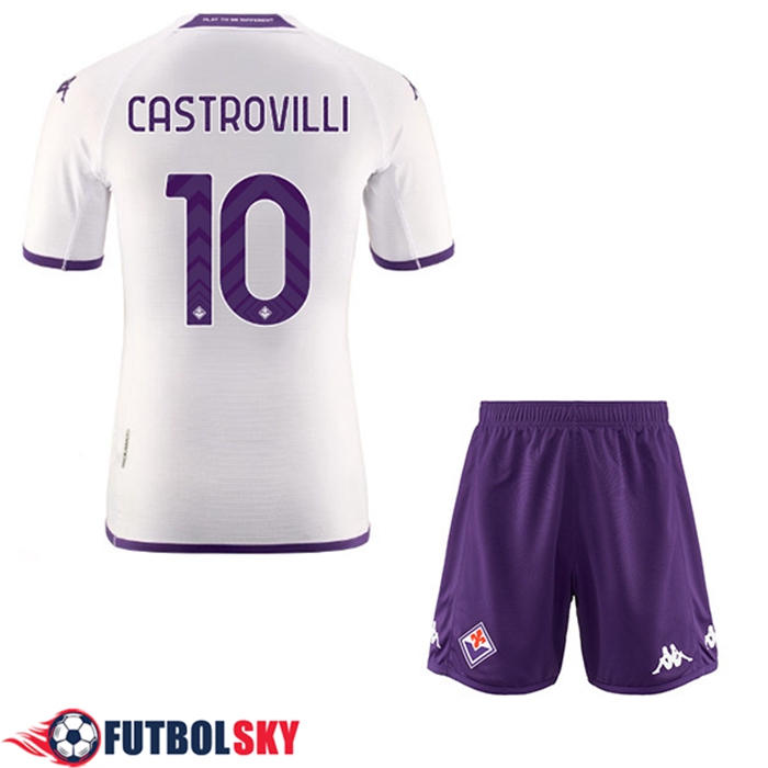 Camisetas De Futbol ACF Fiorentina (CASTROVILLI #10) Ninos Segunda 2022/23