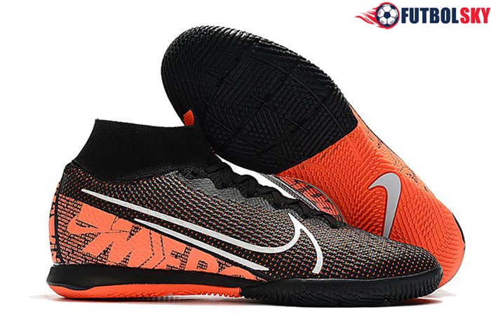 Nike Botas De Fútbol Mercurial Superfly 7 Elite MDS IC Negro/Naranja