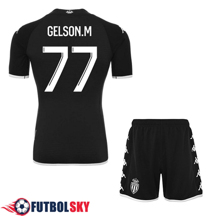 Camisetas De Futbol AS Monaco (GELSON.M #77) Ninos Segunda 2022/2023