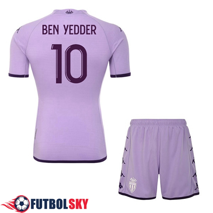 Camisetas De Futbol AS Monaco (BEN-YEDDER #10) Ninos Tercera 2022/2023