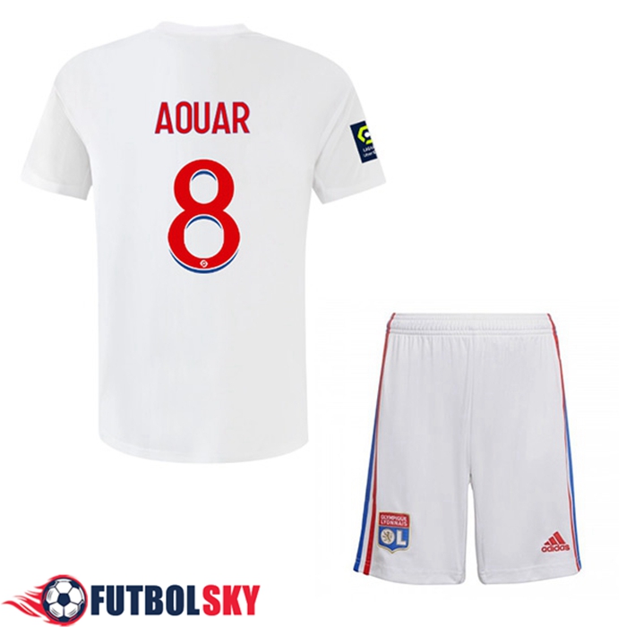 Camisetas De Futbol Lyon (AOUAR #8) Ninos Primera 2022/2023