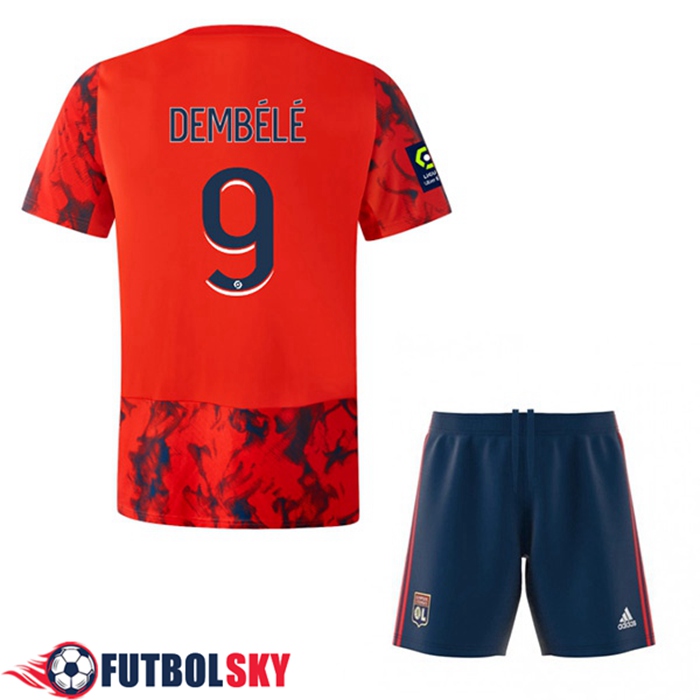 Camisetas De Futbol Lyon (DEMBÉLÉ #9) Ninos Segunda 2022/2023
