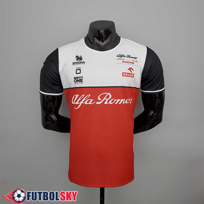 T-Shirt F1 Alfa Romeo Team Blanco/Rojo 2022