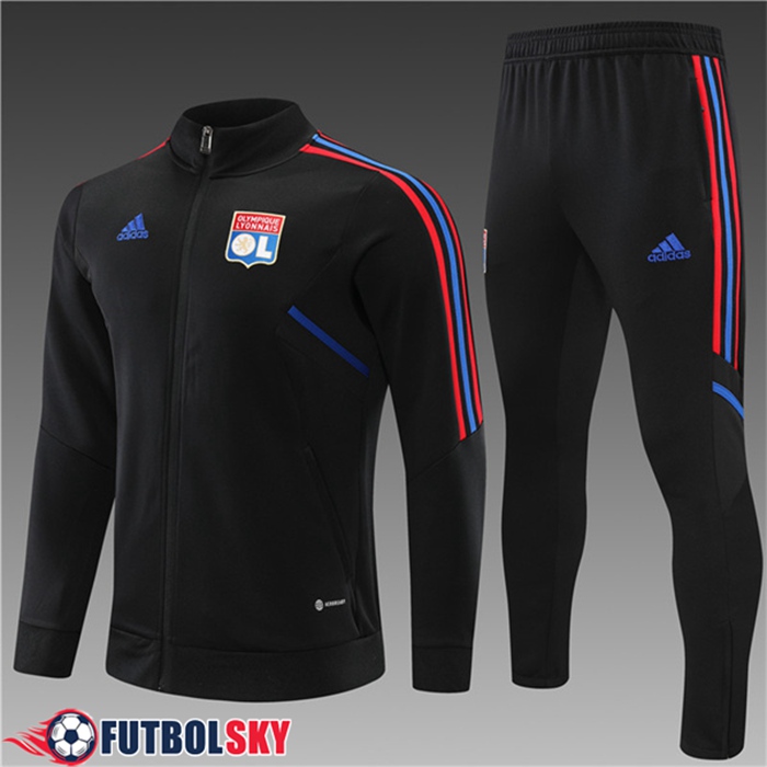 Chandal Equipos De Futbol - Chaqueta Lyon Ninos Negro 2022/2023