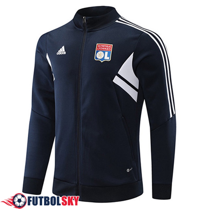 Chaquetas Futbol Lyon Negro/Blanco 2022/2023