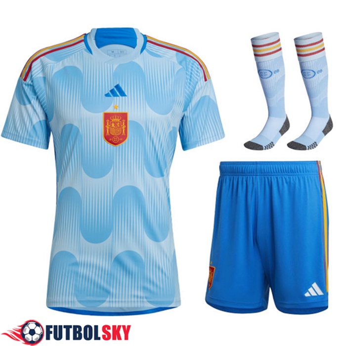 Camisetas De Futbol España Segunda (Cortos + Calcetines) Copa Del Mundo 2022