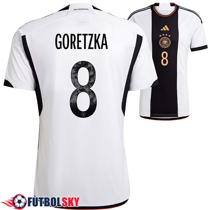 Camisetas De Futbol Alemania (GORETZKA #8）Copa Del Mundo 2022 Primera