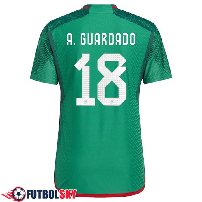 Camisetas De Futbol México (A. GUARDADO #18）Copa Del Mundo 2022 Primera