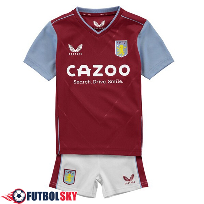 Nueva Camisetas De Futbol Aston Villa Ninos Primera 2022/2023