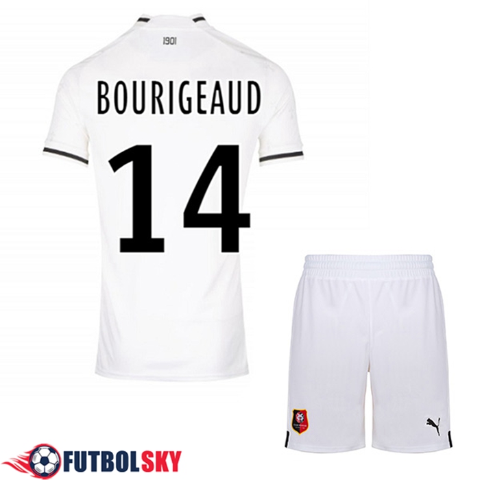 Camisetas De Futbol Stade Rennais (BOURIGEAUD #14) Ninos Segunda 2022/2023