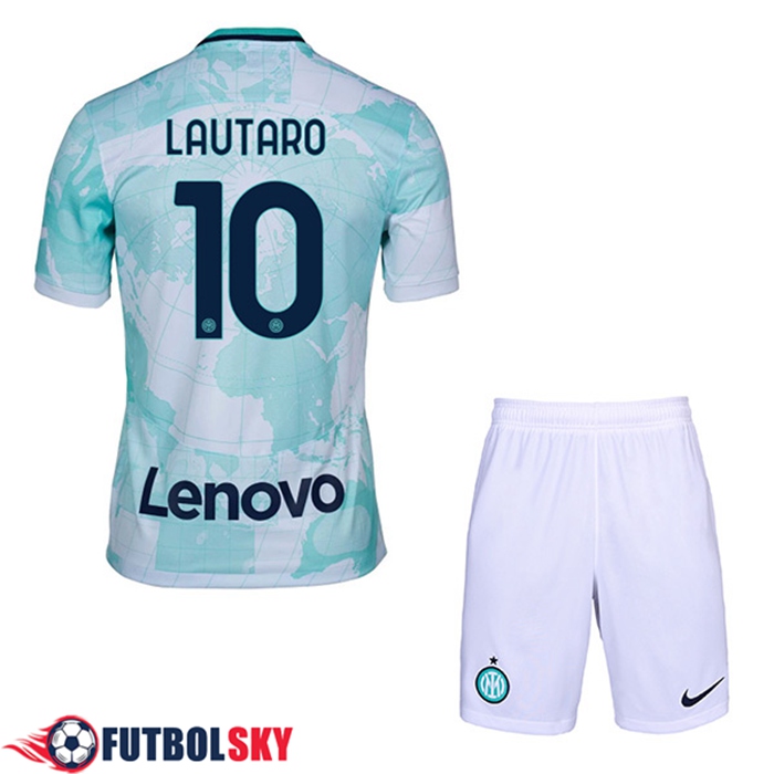 Camisetas De Futbol Inter Milan (LAUTARO #10) Ninos Segunda 2022/2023