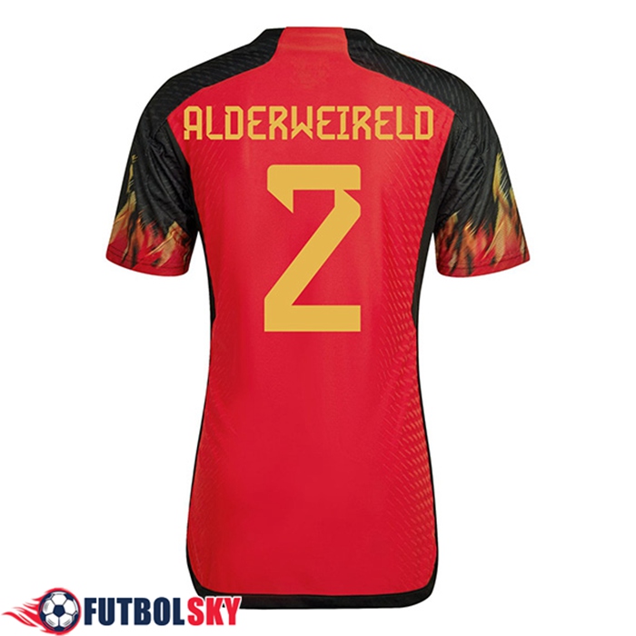 Camisetas De Futbol Bélgica (ALDERWEIRELD #2) Copa Del Mundo 2022 Primera
