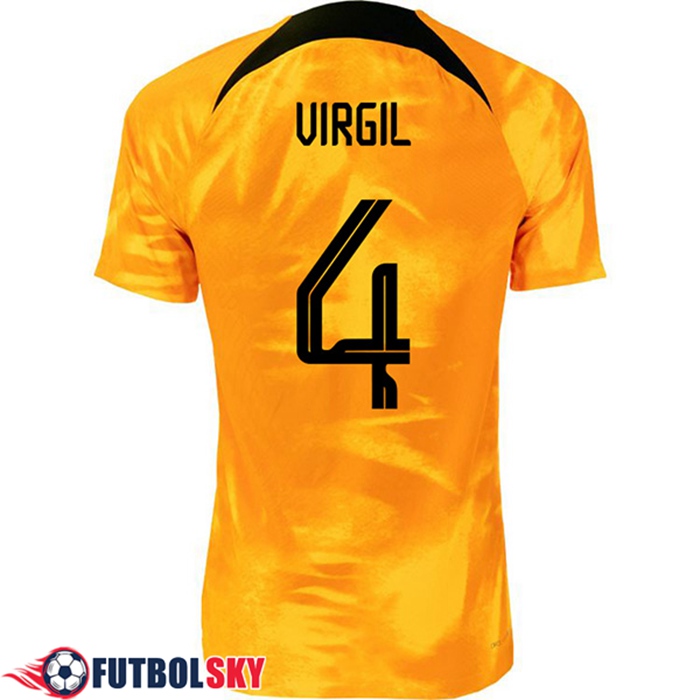 Camisetas De Futbol Países Bajos (VIRGIL #4) Copa Del Mundo 2022 Primera