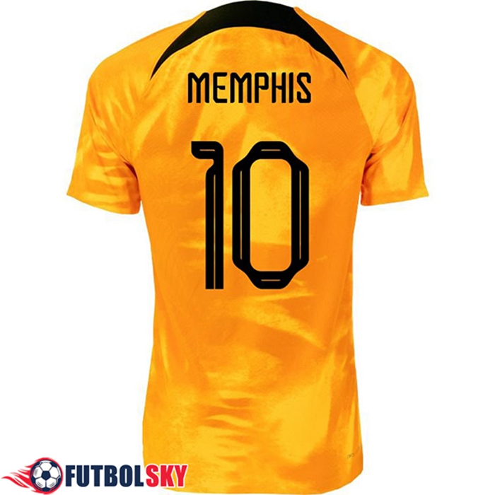 Camisetas De Futbol Países Bajos (MEMPHIS #10) Copa Del Mundo 2022 Primera