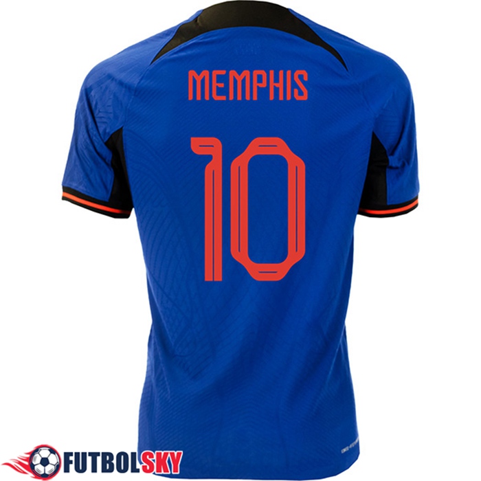 Camisetas De Futbol Países Bajos (MEMPHIS #10) Copa Del Mundo 2022 Segunda