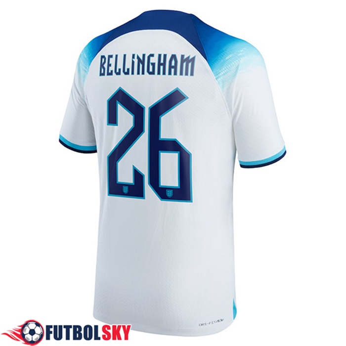 Camisetas De Futbol Inglaterra (BELLINGHAM #26) Copa Del Mundo 2022 Primera