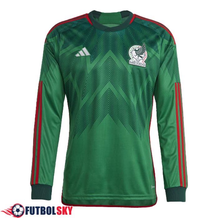 Nueva Camisetas De Futbol México Primera Manga Larga Copa Del Mundo 2022
