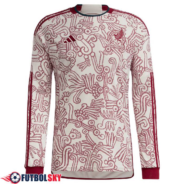 Nueva Camisetas De Futbol México Segunda Manga Larga Copa Del Mundo 2022