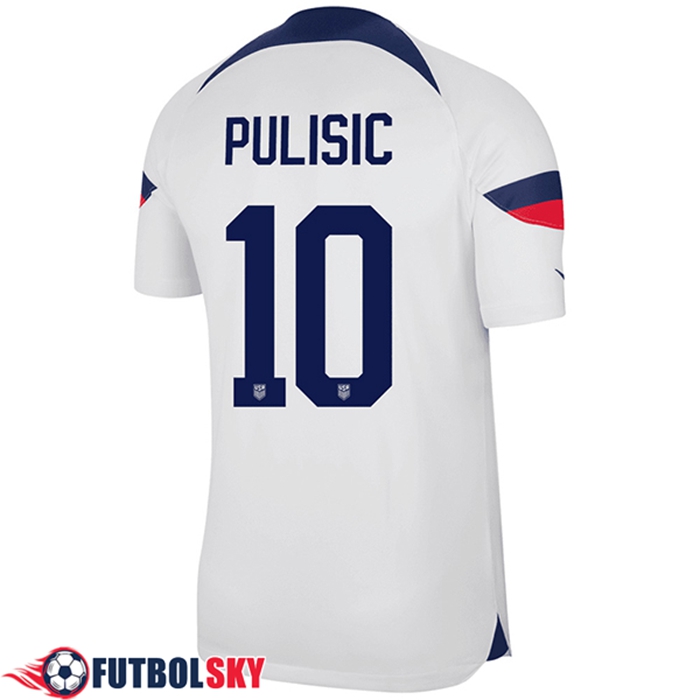 Camisetas De Futbol Estados Unidos (PULISIC #10) Copa Del Mundo 2022 Primera