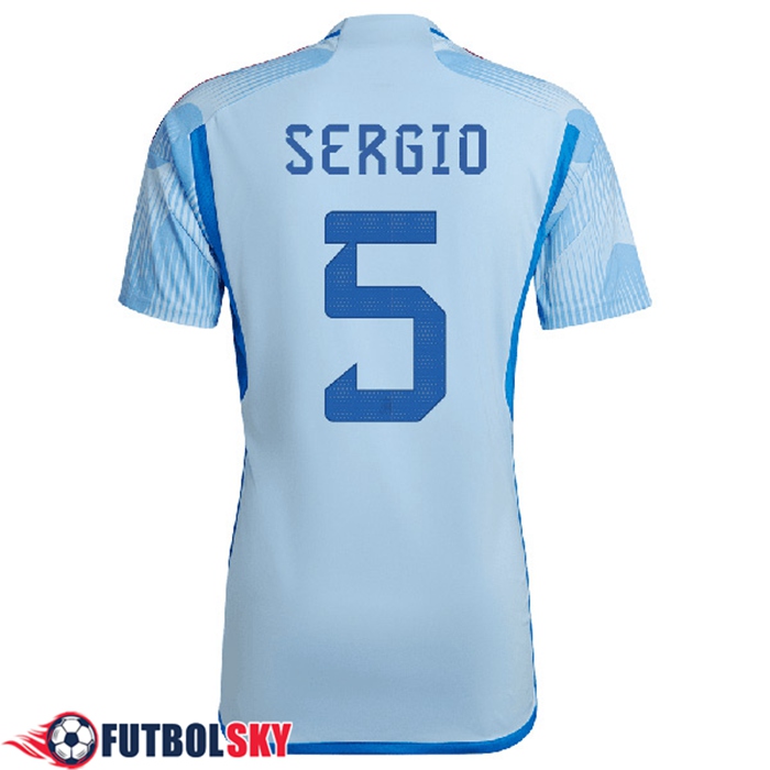 Camisetas De Futbol España (SERGIO #5) Copa Del Mundo 2022 Segunda