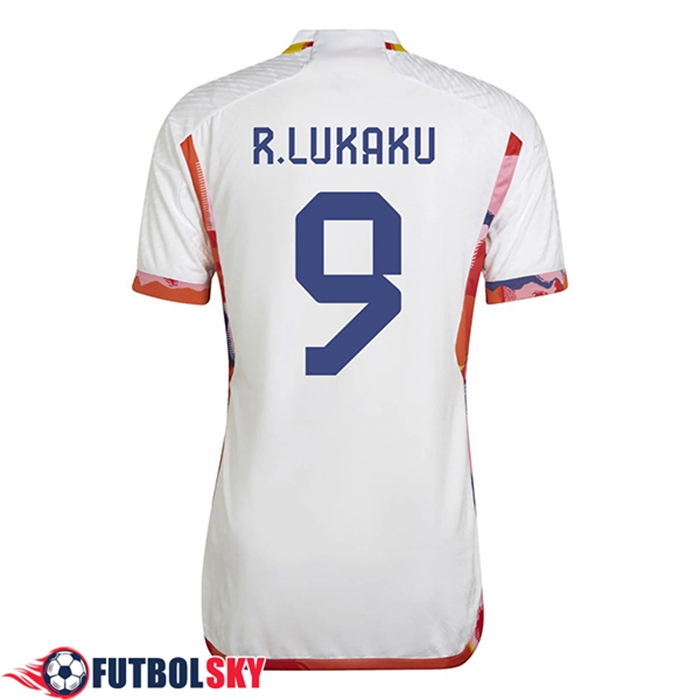 Camisetas De Futbol Bélgica (R.LUKAKU #9) Copa Del Mundo 2022 Segunda