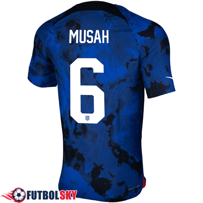 Camisetas De Futbol Estados Unidos (MUSAH #6) Copa Del Mundo 2022 Segunda