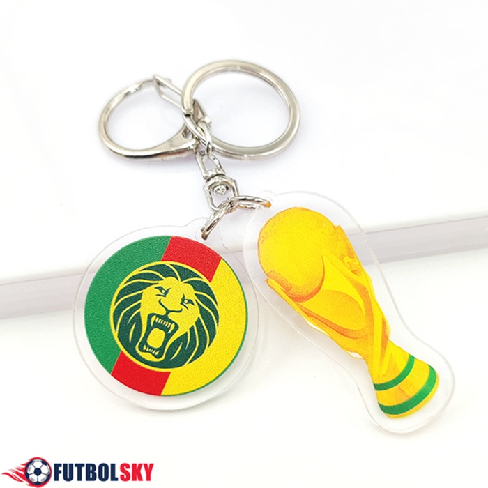 Nueva Titular de la clave Arrondir Copa Del Mundo 2022 + Camerún Verde/Rojo/Amarillo