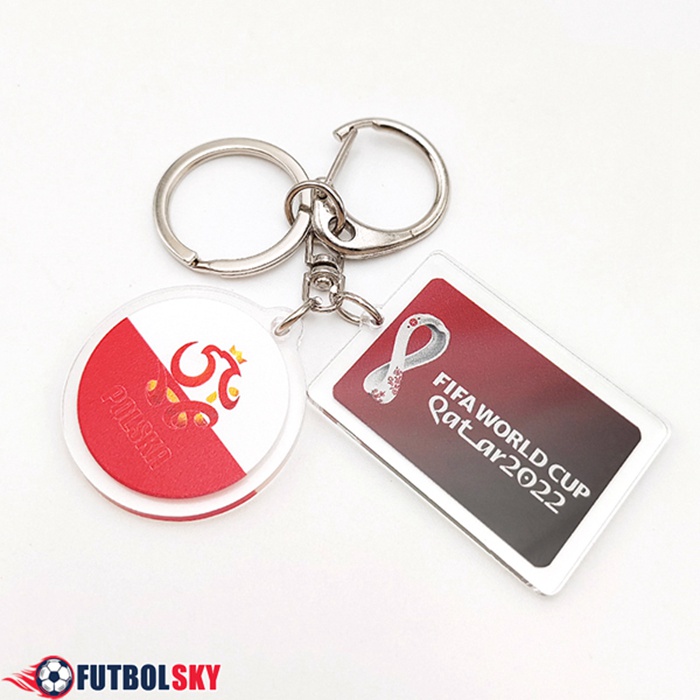 Nouvelle Titular de la clave Copa Del Mundo 2022 Polonia Blanco/Rojo