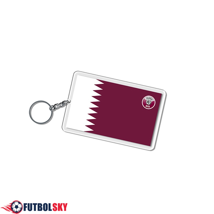 Nueva Titular de la clave Carré Copa Del Mundo 2022 Qatar Blanco/Marrón