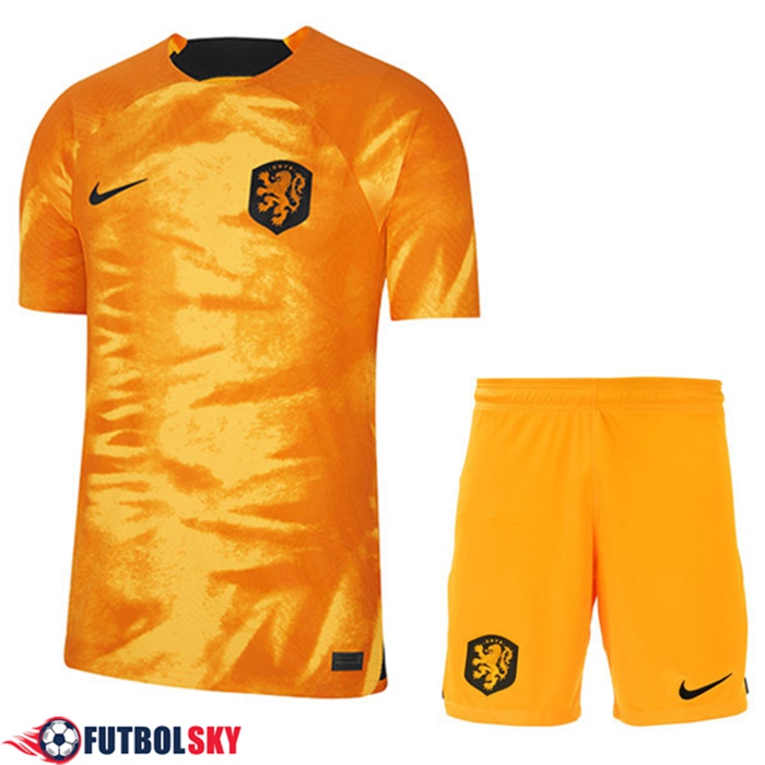 Camisetas De Futbol Países Bajos Ninos Primera Copa Del Mundo 2022
