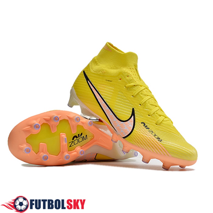 Nike Botas De Fútbol Air Zoom Mercurial High Gang Superfly IX Elite AG Amarillo