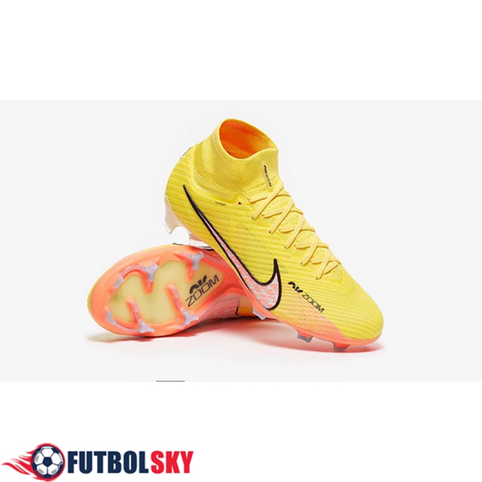 Nike Botas De Fútbol Air Zoom Mercurial High Gang Superfly IX Elite FG Amarillo