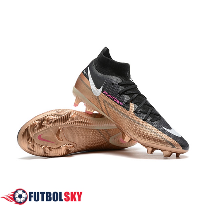 Nike Botas De Fútbol Phantom GT2 High Gang Dynamic Fit Elite FG Negro/Marrón
