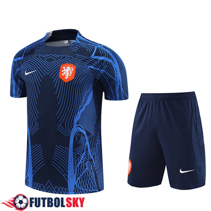 Camiseta Entrenamiento + Cortos Países Bajos Azul marino 2022/2023