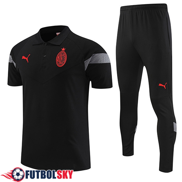 Camiseta Polo AC Milan Negro 2022/2023