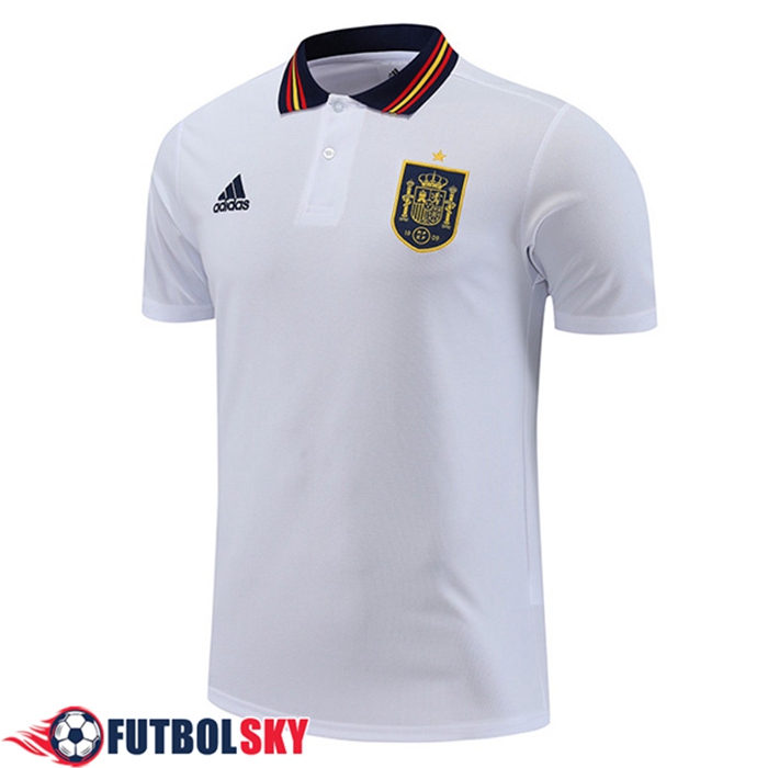 Camiseta Polo España Blanco 2022/2023