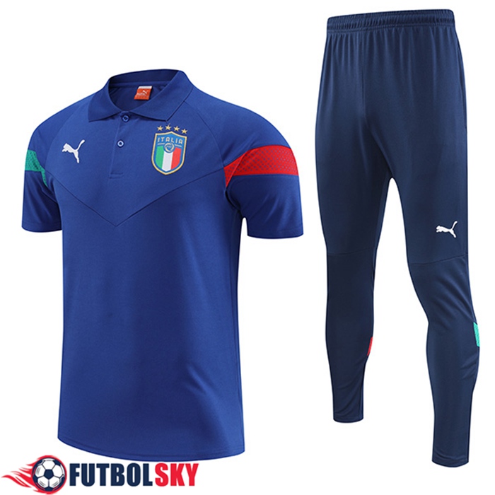 Camiseta Polo Italia Azul 2022/2023
