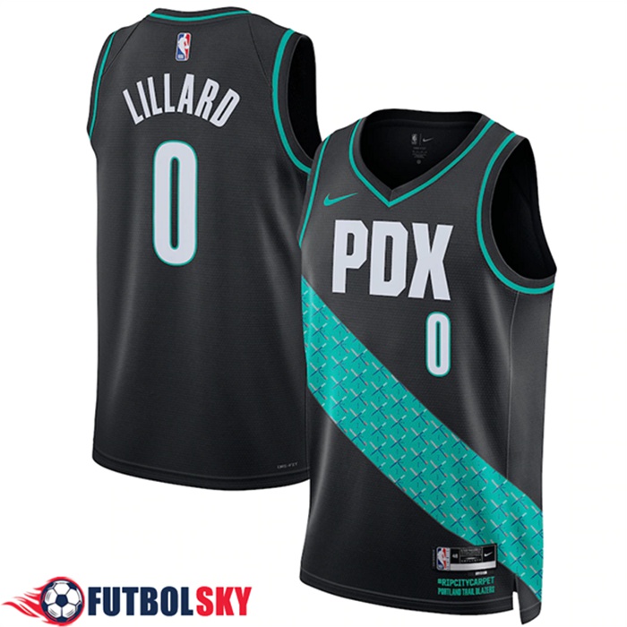 Camisetas Portland Trail Blazers (LILLARD #0) 2022/23 Negro