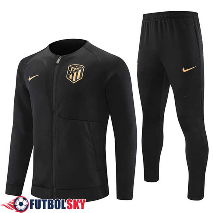 Chandal Equipos De Futbol - Chaqueta Atletico Madrid Negro 2022/2023