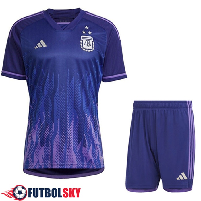Camisetas De Futbol Argentina 3 Stars Segunda Cortos Copa Del Mundo 2022