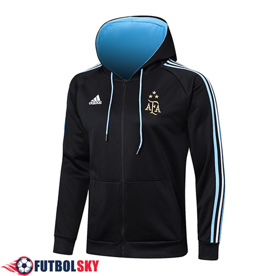 Chaqueta Con Capucha Argentina 3 Stars Negro 2022/2023