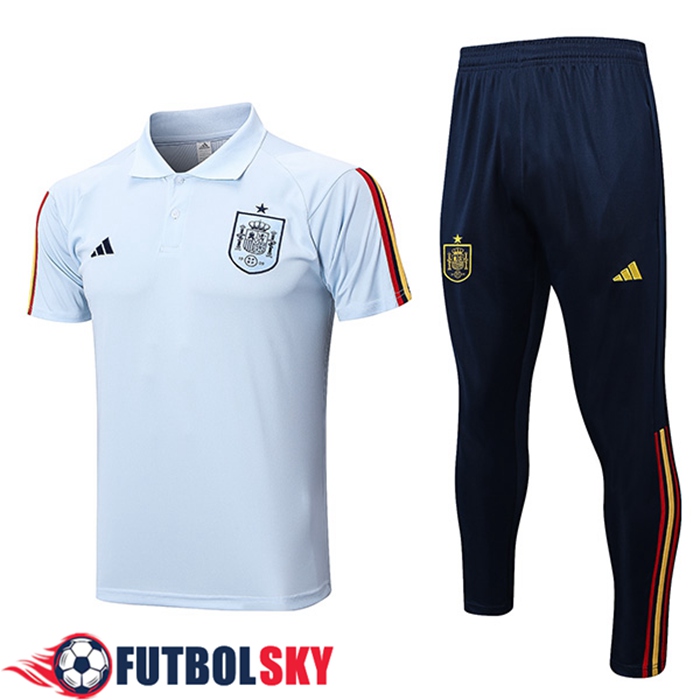 Camiseta Polo España Azul Claro 2023/2023