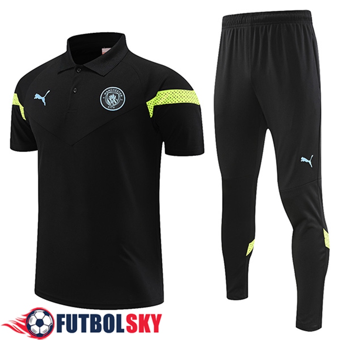 Camiseta Polo Manchester City Negro 2023/2023