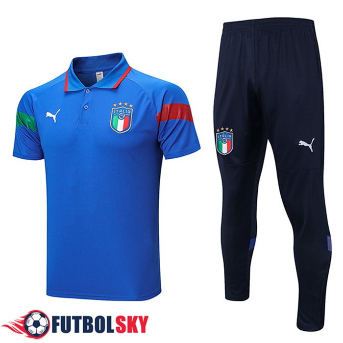 Camiseta Polo Italia Azul 2022/2023