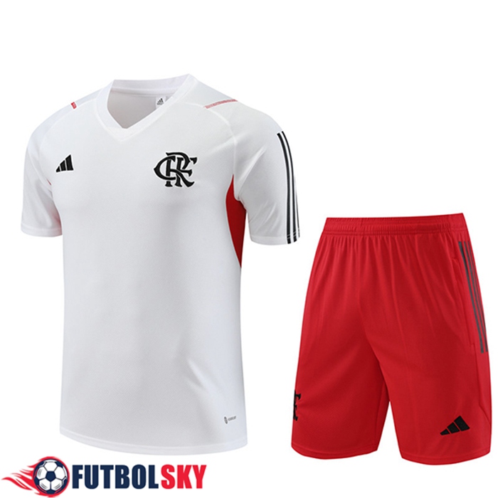 Camiseta Entrenamiento + Cortos Flamenco Blanco 2023/2024