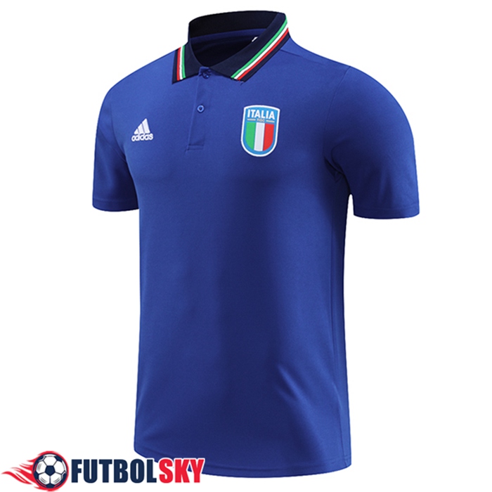 Camiseta Polo Italia Azul 2023/2024