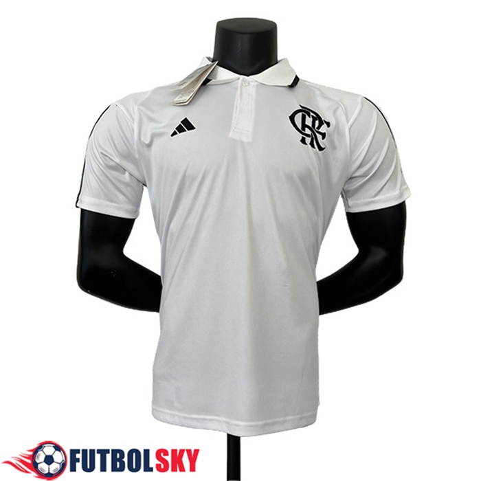 Camiseta Polo Flamengo Blanco 2023/2024