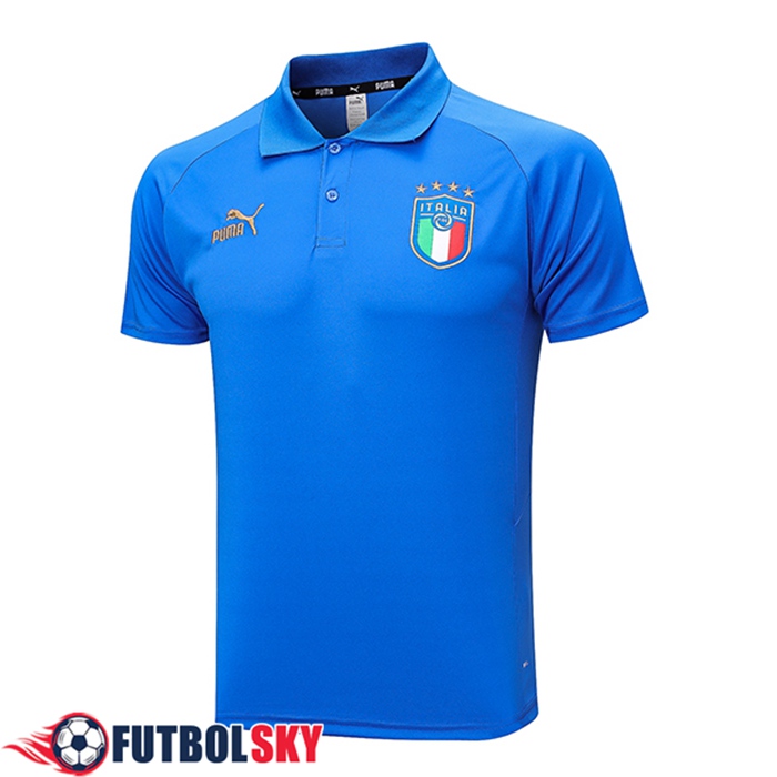 Camiseta Polo Italia Azul 2023/2024 -02